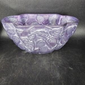 Vintage‎ Art Deco Phoenix Glass Purple Ceramic Decorative Bowl